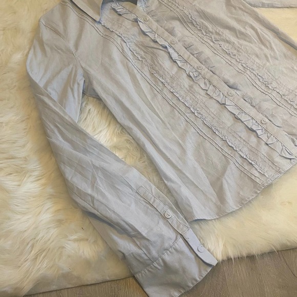 Old Navy button down Ruffle long sleeve - Picture 4 of 6